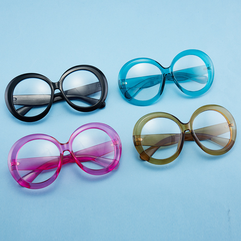 Cross border fashion sunglasses from Europe and America, oversized round frame glasses, large Korean decorative round frame glasses - Image 5