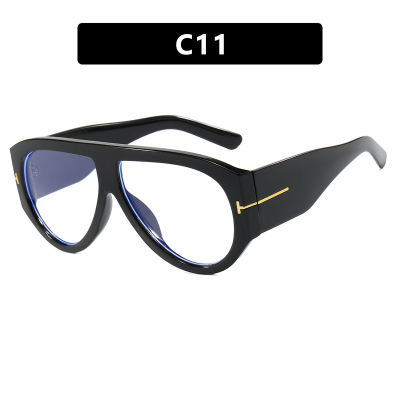 T-shaped large frame sunglasses, pilot's toad fashion cross-border sunglasses, personalized women's sunglasses - Image 12