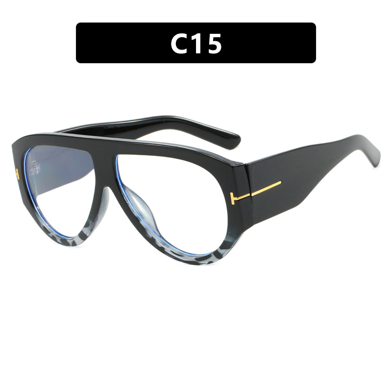 T-shaped large frame sunglasses, pilot's toad fashion cross-border sunglasses, personalized women's sunglasses - Image 16