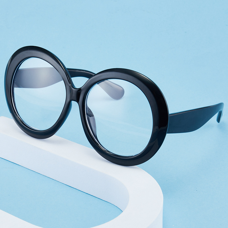 Cross border fashion sunglasses from Europe and America, oversized round frame glasses, large Korean decorative round frame glasses